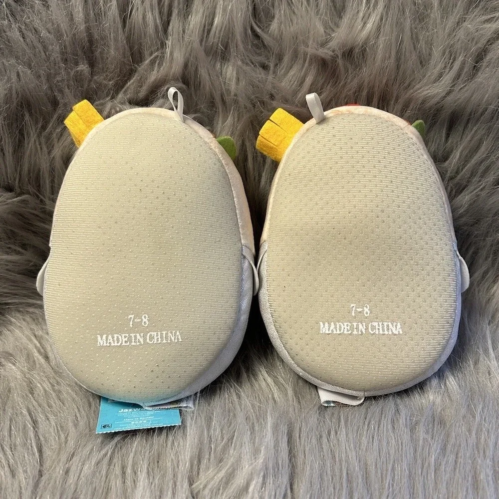 Squishmallows Slippers Girls Size 7-8 Slip On Plush Burrito Shoes Plushy